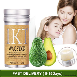 IKT Wax Stick For Wig Broken Hair Artifact Hair Wax Stick Gel Cream Styling Hair Frizz Fixed Fluffy Children/Men/Women 75g