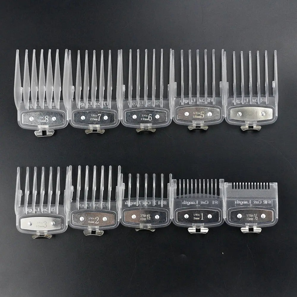 Guide comb attachment clipped onto the clipper body, ready for use.