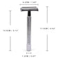 Qshave Double Edge Safety Razor Long Handle Butterfly Open Classic Safety Razor silver color, 1 Handle & 5 blades - HAB 