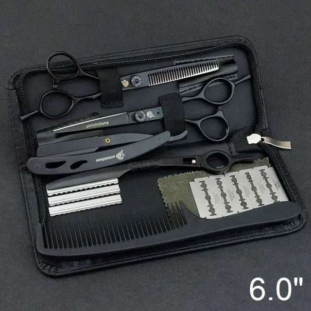 Univinlions 6 Inch Barber Scissors Kit, stainless steel handle (4 of 7)