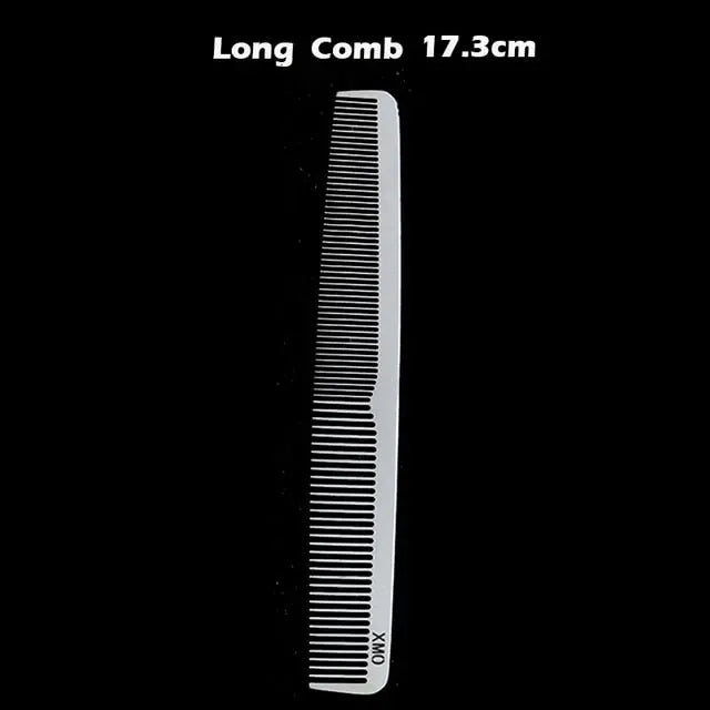 Brainbow 1PC Titanium Steel Comb Professional Salon Hair Hairdressing Anti-static Barbers Comb Ultra Thin Hair Brush for Men - HAB 