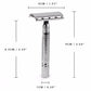 QSHAVE Double Edge Mens Shaving Razor - HAB 