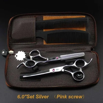 New  Profissional Hairdressing Scissors Hair Cutting Scissors Set Barber Shears  High Quality Salon 6.0inch Multi-color optiona - HAB 