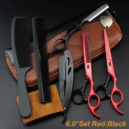 New  Profissional Hairdressing Scissors Hair Cutting Scissors Set Barber Shears  High Quality Salon 6.0inch Multi-color optiona - HAB 
