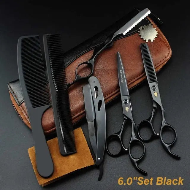 New  Profissional Hairdressing Scissors Hair Cutting Scissors Set Barber Shears  High Quality Salon 6.0inch Multi-color optiona - HAB 