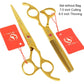 7.0 Inch Big Professional Hairdressing Cutting Scissors 6.5 Inch Thinning Shears Salon Barbers JP440C Blue Hair Tesouras A0132A - HAB 