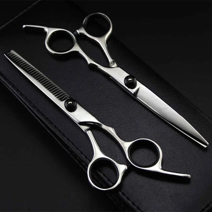 Professional Japan 4cr 6 inch Black cut hair scissors haircut sissors thinning barber hair cutting shears hairdresser scissors - HAB 