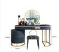 Hairdressing mirror net red barber shop mirror table with cabinet integrated simple stainless steel lamp double-sided hair salon - HAB 