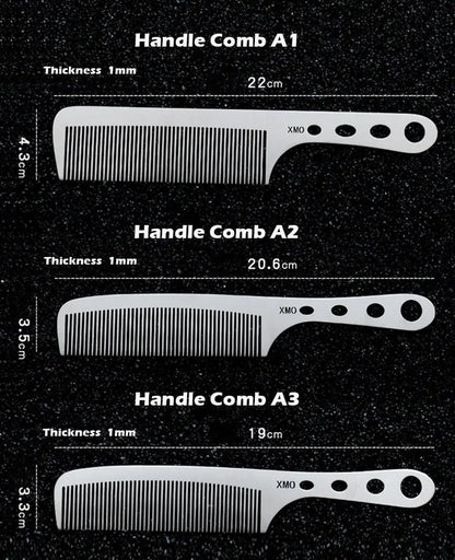 Brainbow 1PC Titanium Steel Comb Professional Salon Hair Hairdressing Anti-static Barbers Comb Ultra Thin Hair Brush for Men - HAB 