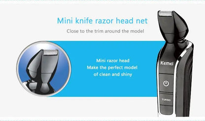 KEMEI 5 In 1 Professional Rechargeable Hair Trimmer Hair Clipper Shaver Razor Cordless Adjustable Hair Cutting Machine KM-1832 - HAB 