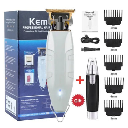 Professional Electric Barber Hair Clipper+Nose Hair Trimmer T-Outliner Finish Cutting Machine Beard Trimmer Razor Shaver Mower - HAB 