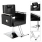 Barber Chair Reclining Haircut Chair Square Base Hairdressing Chair Beauty Salon Chair Black US warehouse in Stock - HAB 