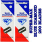 Super Max Blue Diamond Double Edge Razor Blades 50 100 200 pcs   FREE SHİPPİNG - HAB 