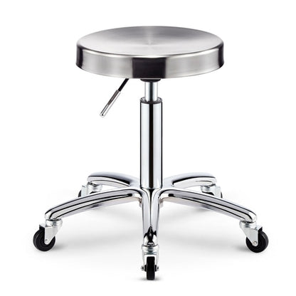 Stainless Steel Brushed Lifting Stool Explosion-proof Stool Barber Chair Bench Hairdressing Salon Rotating Stool Master Chair - HAB 