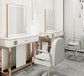 Barber shop mirror table hairdressing shop mirror cabinet integrated hair salon special photo studio makeup mirror - HAB 