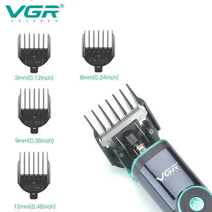 Professional Cordless 2 Speed Blade Adjustable Hair Trimmer For Men Beard Hair Clipper Electric Hair Cutting Machine Barber  Kit - HAB 
