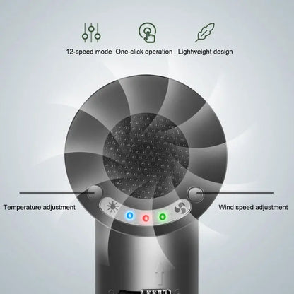 Professional Portable Wireless Hair Dryer Smart Cordless Hot and Cold Air Mode USB Rechargeable UMAY Hair Drier Blower Salon - HAB 