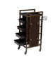 Beauty Salon Cart Hot Dye Cart Hair Salon Five Bars Barber Shop Cart Tool Cabinet. - HAB 