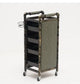 Beauty Salon Cart Hot Dye Cart Hair Salon Five Bars Barber Shop Cart Tool Cabinet. - HAB 